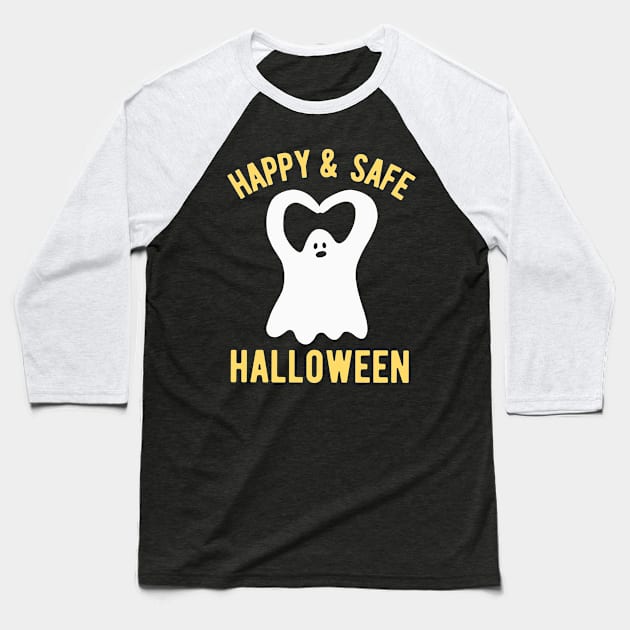 Happy and Safe Halloween Ghost Baseball T-Shirt by isstgeschichte